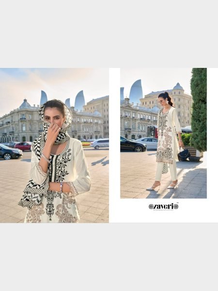 Zaveri Presentiong Black Color Cotton With Embroidery Work Suits  Churidar Salwar Suits Wholesale