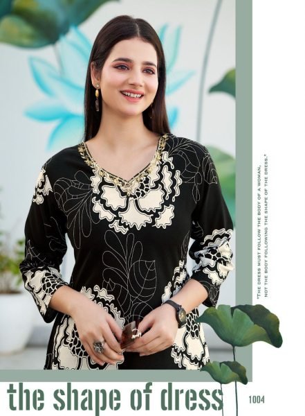 Zion Vol 1 Rayon Co - ord Edition  8 Color Handwork Sets for Daily &  Festive Wear Full Set Kurti