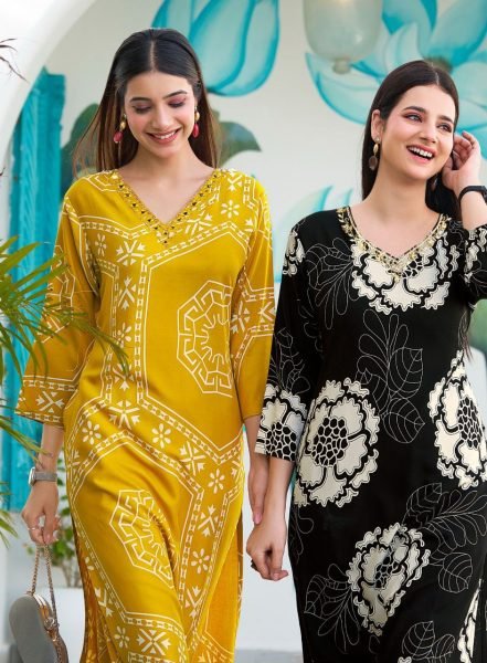 Zion Vol 1 Rayon Co - ord Edition  8 Color Handwork Sets for Daily &  Festive Wear Full Set Kurti