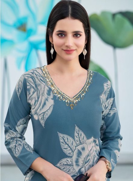 Zion Vol 1 Rayon Co - ord Edition  8 Color Handwork Sets for Daily &  Festive Wear Full Set Kurti