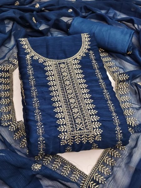 Zomato Silk Salwar Suit With Dupatta Elegant Traditional Look Dress Material 