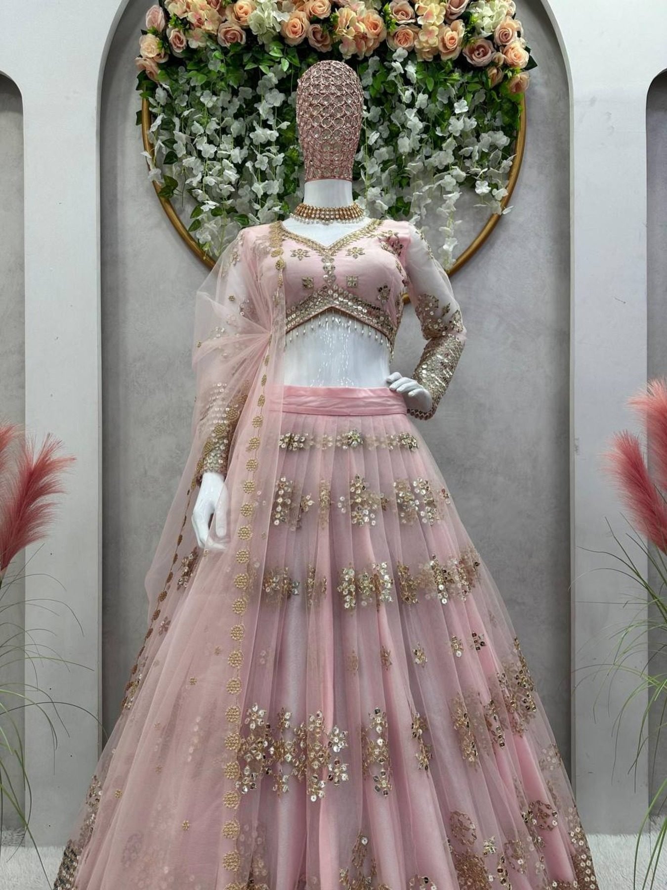 Coco Lehenga style Salwar Suit Butterfly Net main image 0