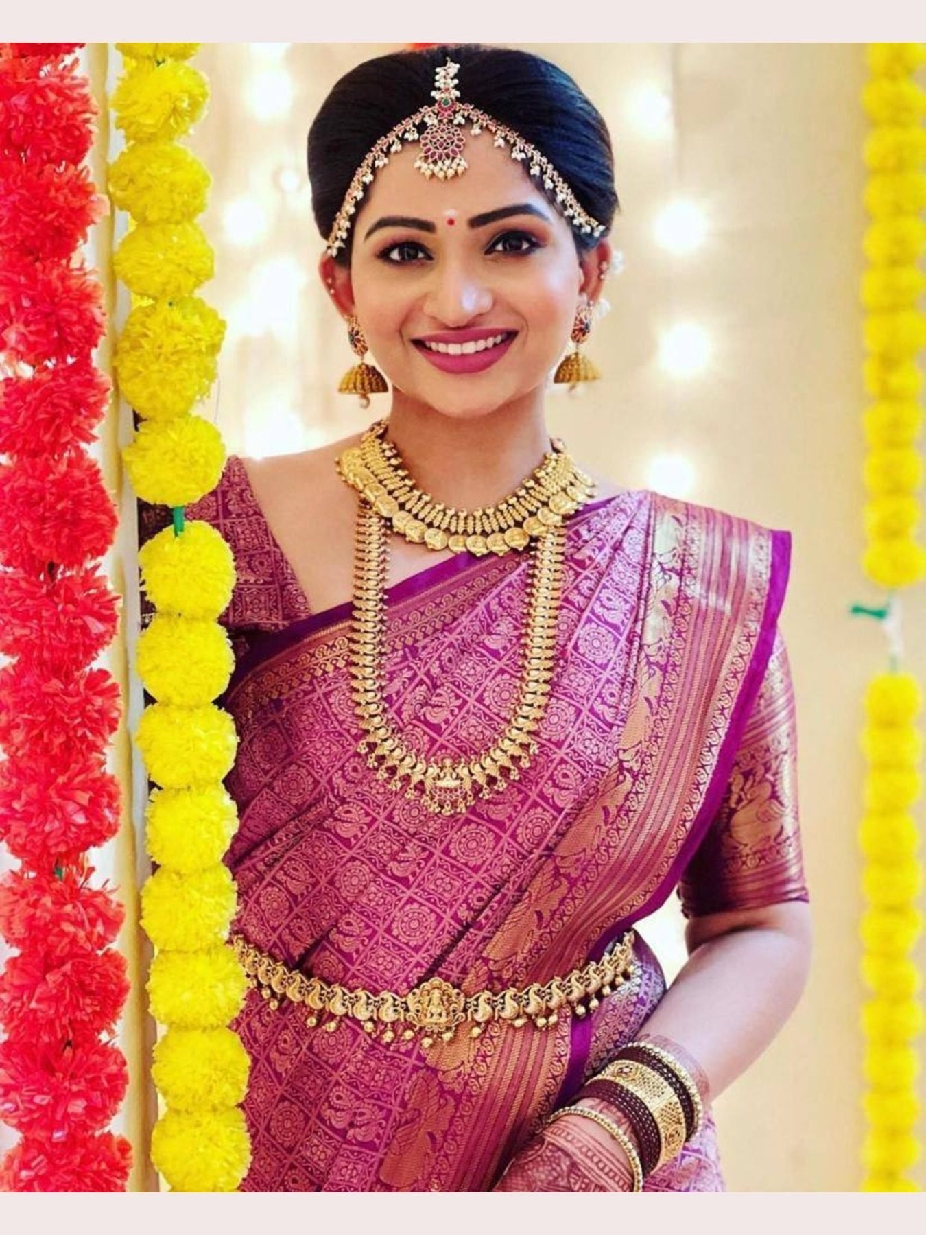 Buy Wedding Wear South Indian Soft Lichi Silk Saree at Rs. 8.65 online from Royal Export South Indian Saree RE3403