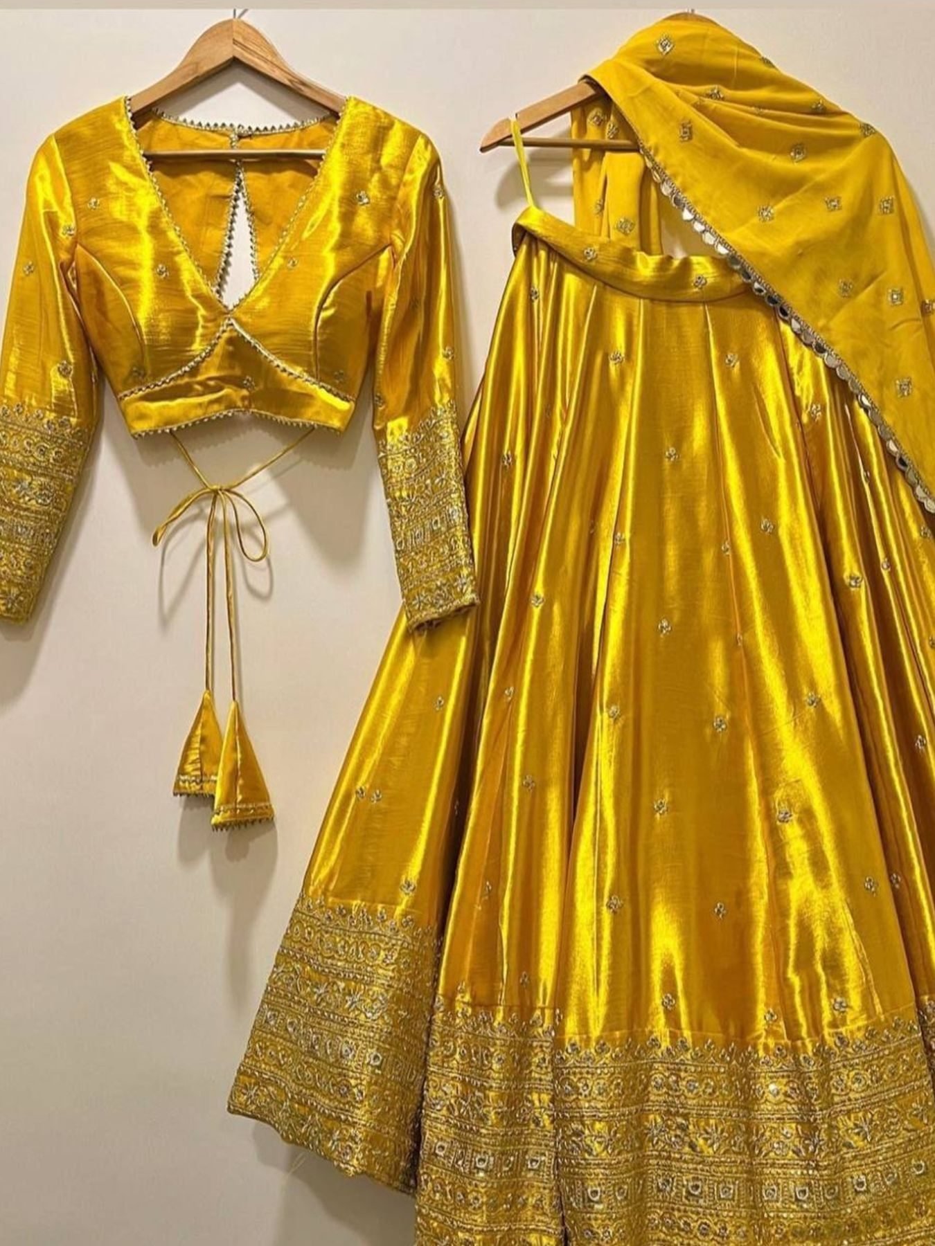 white christmas dresses Yellow Sequins Embroidered Georgette Haldi Wear Lehenga Choli – Shopgarb  Store